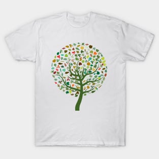 Autumn Leaves - Tree Hugger Design T-Shirt